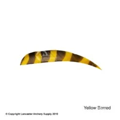 Trueflight Barred 4" RW Round Back Feather -ArrowPro Shop 5200005 barredyellow