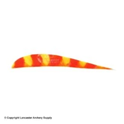 Trueflight Brite Stripes 4" RW Round Back Feather 12 Trueflight Brite Stripes 4" RW Round Back Feather -ArrowPro Shop 5200006 orange chartreuse