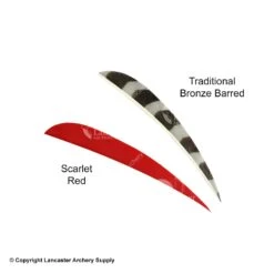 Trueflight 4" Round Back Feathers (18 Count Combo Pack) -ArrowPro Shop 5200011 red