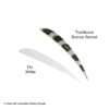 Trueflight 4" Round Back Feathers (18 Count Combo Pack) -ArrowPro Shop 5200011 white